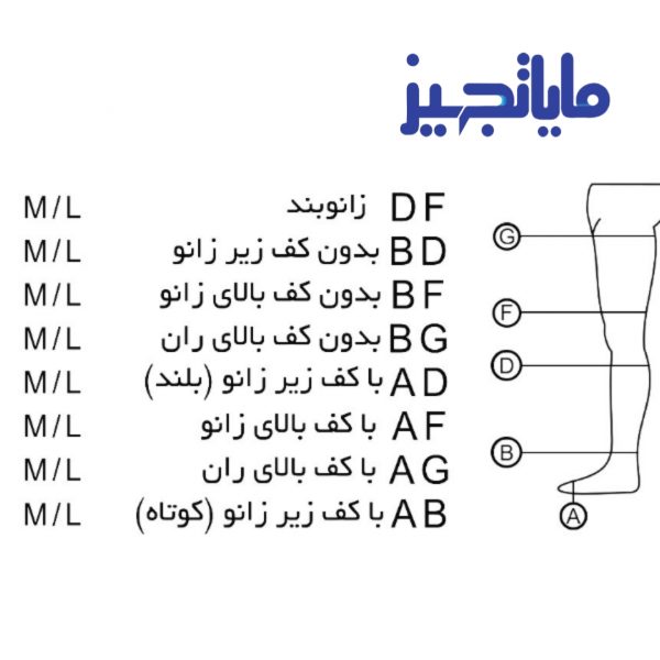 جوراب واریس بدون کف